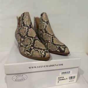 Steve Madden Adita Tan Multi Snake Print Women's Shoes
